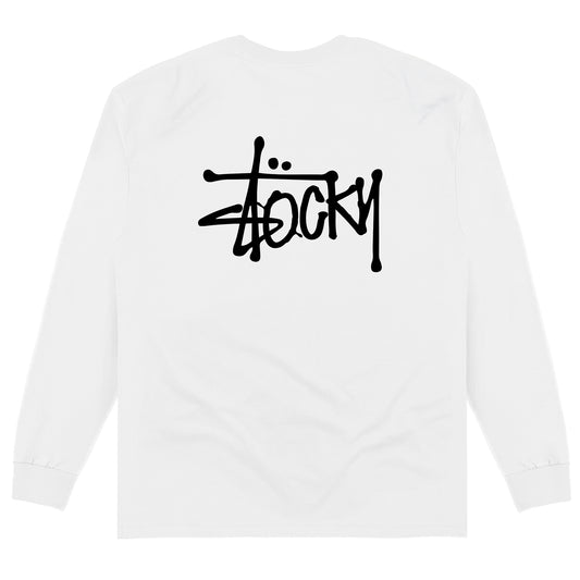 Organic Double Print Stocky Longsleeve - Black Print