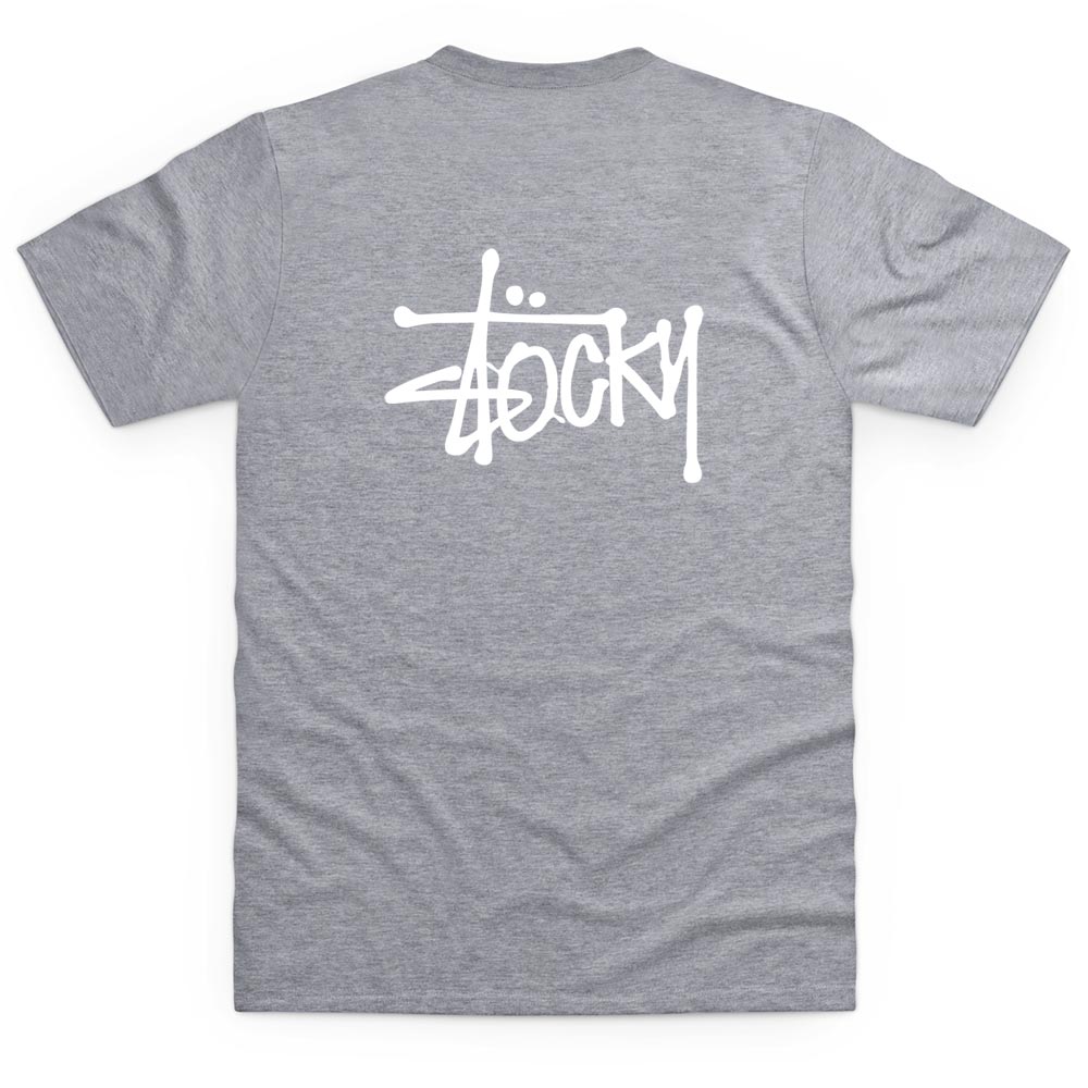 Double Print Stocky T Shirt - White Print