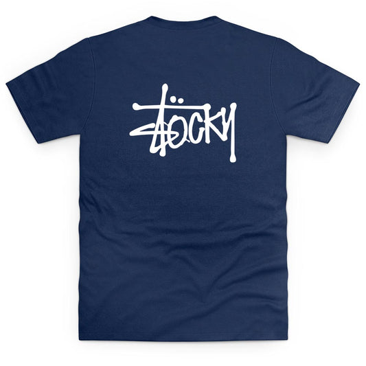 Double Print Stocky T Shirt - White Print