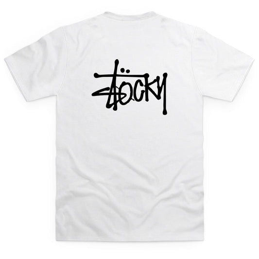 Double Print Stocky T Shirt - Black Print