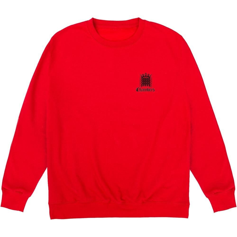 Fire Red Front Print Logo Sweatshirt - Black Print