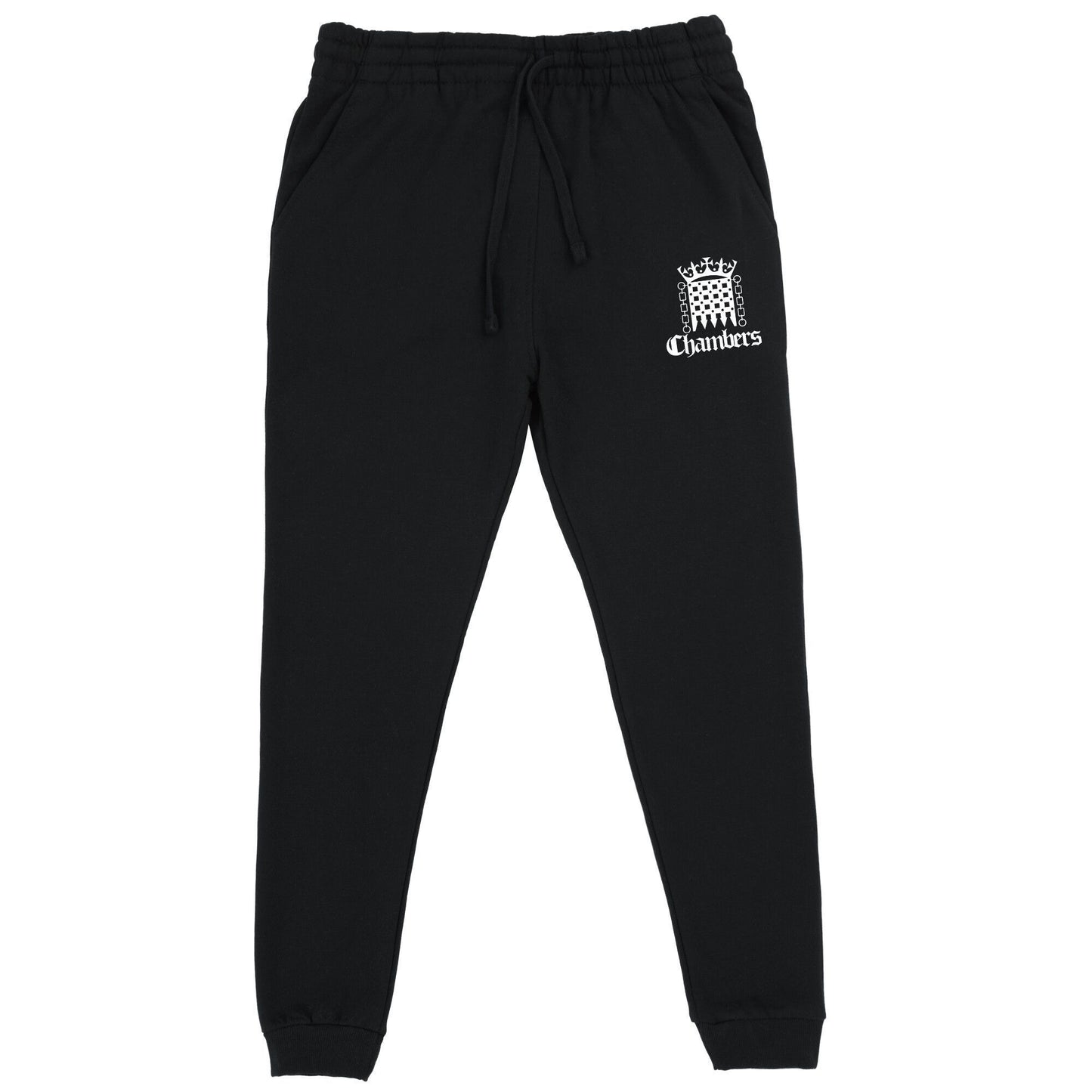 Jet Black CMB - EMB White Logo Joggers