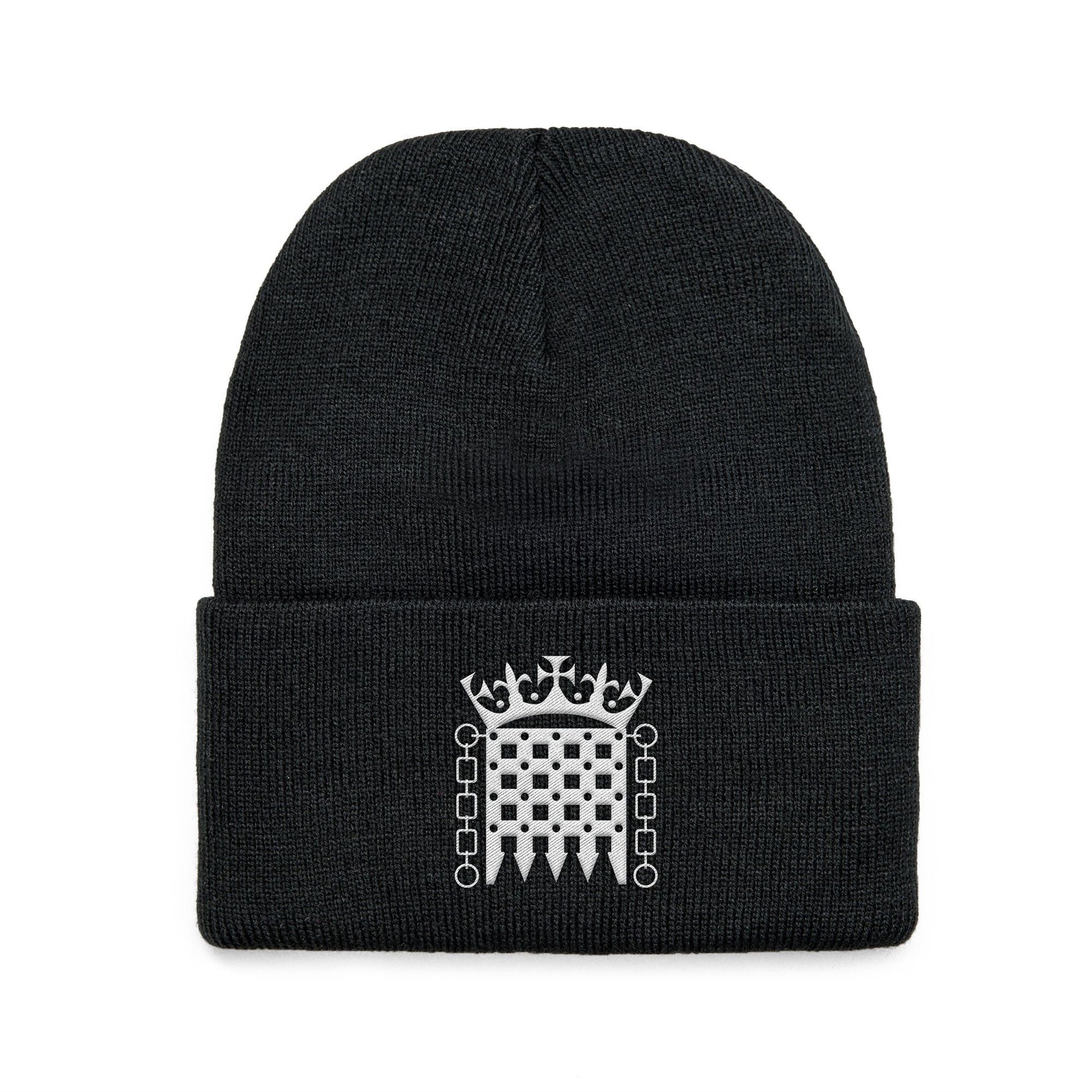 Black Portcullis Beanie