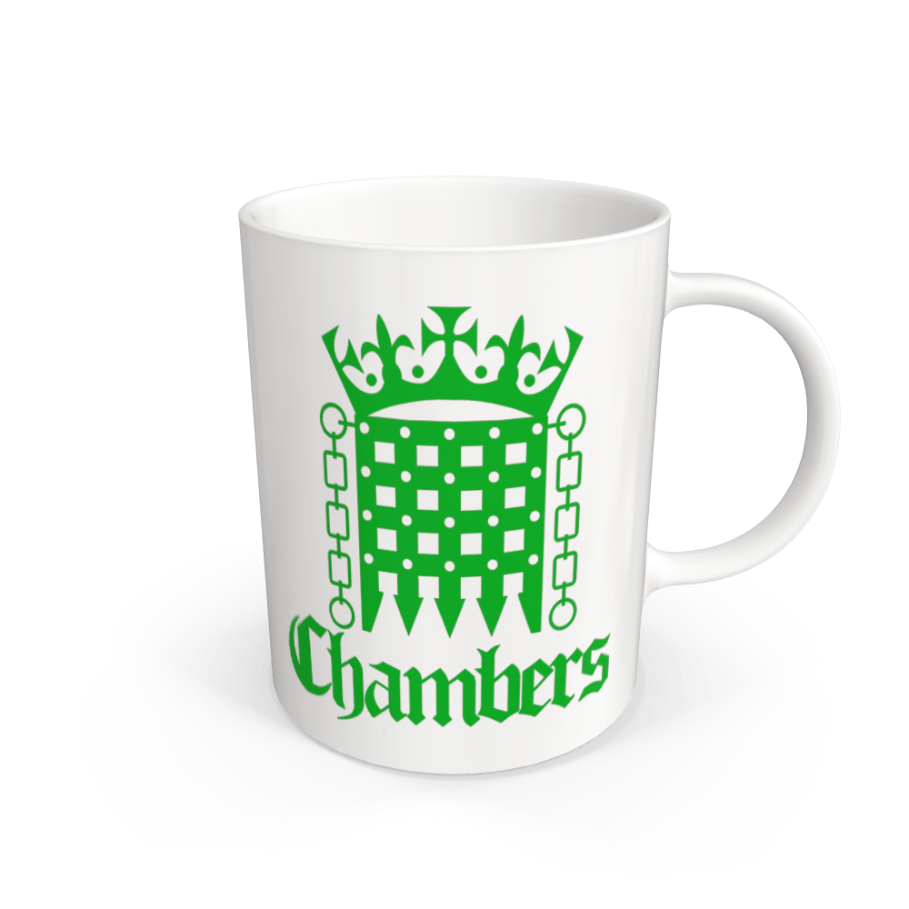 White Proppa Cuppa - Green Print