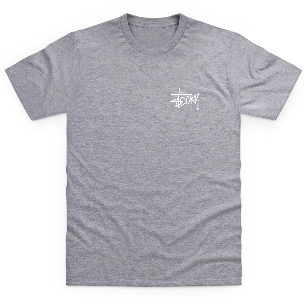 Front Print Stocky Logo T Shirt - White Print