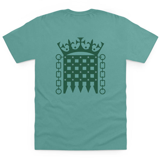 Organic Double Print Logo T Shirt - Mint