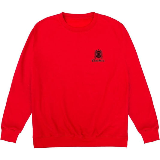 Fire Red Front Print Logo Sweatshirt - Black Print