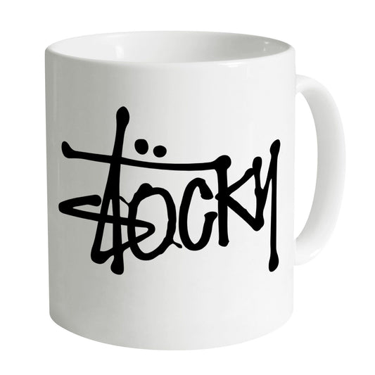 White Stocky Logo Proper Cuppa - Black print