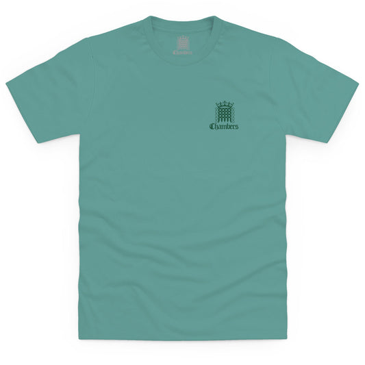 Mint Green Organic Double Print Logo T Shirt - Mint