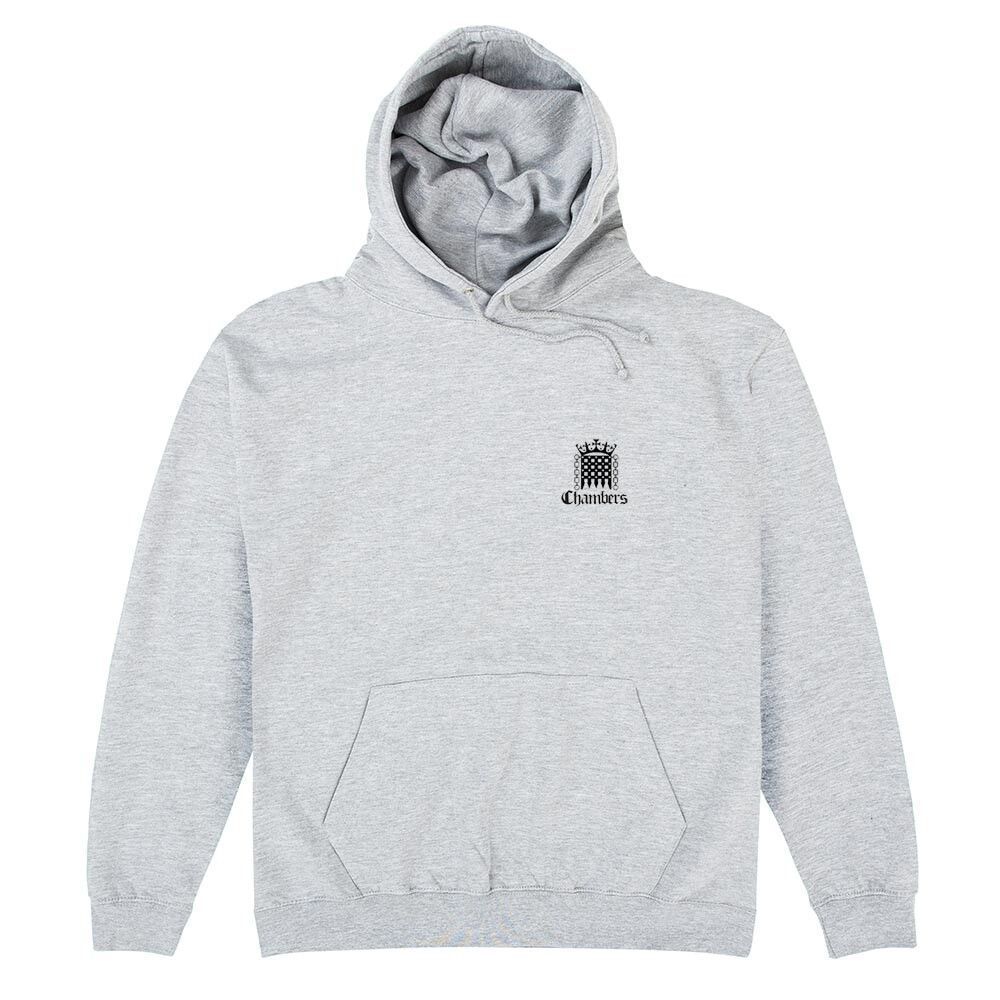 Arctic White Front Print Logo Hoodie - Black Print