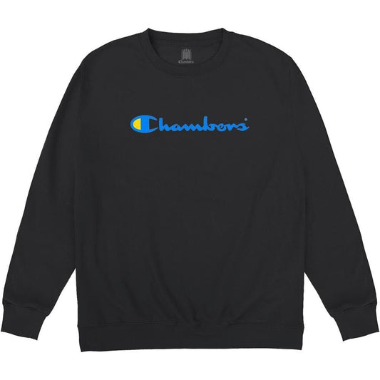 Jet Black Champion Logo Sweatshirt