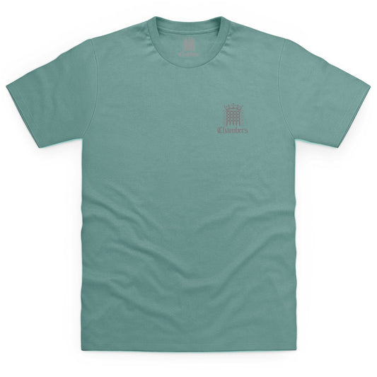 Sage Green Organic Double Print Logo T Shirt - Sage